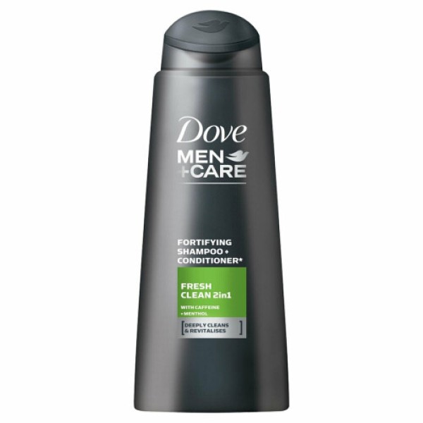 Dove Men+Care Fresh and Clean 2-in-1 Shampoo and Conditioner, 400ml, 12 Bottles, 67928060